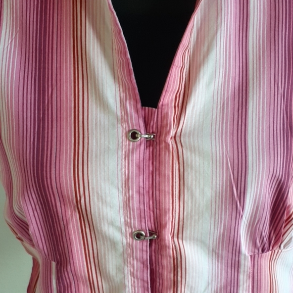 A.L.C Ladies Pink Stretch Button Down Blouse M - Picture 2 of 8
